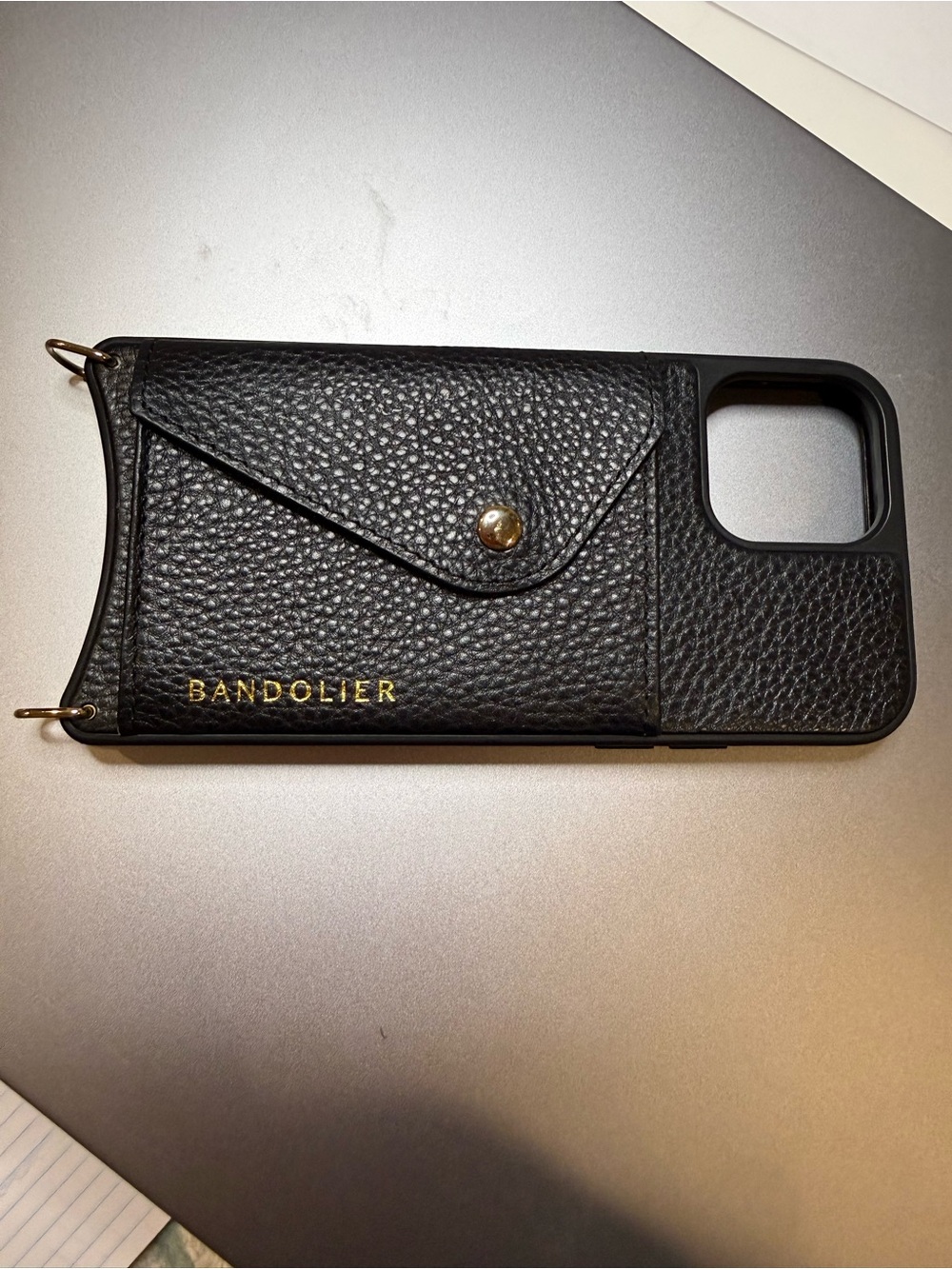 Bandolier leather wallet case for iPhone 12
